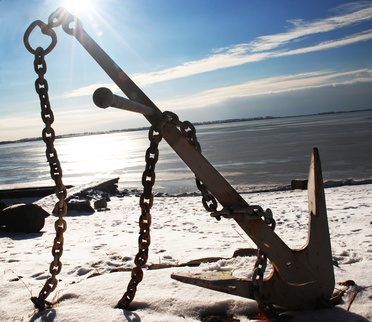 Anchor on a shore