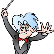 male opera conductor performance