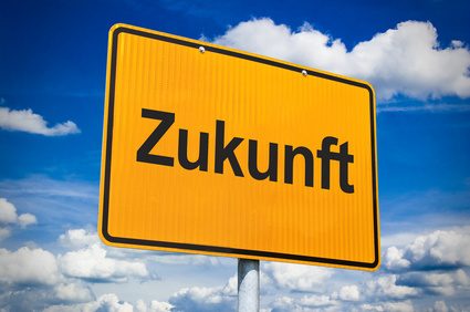 Schild mit Zukunft