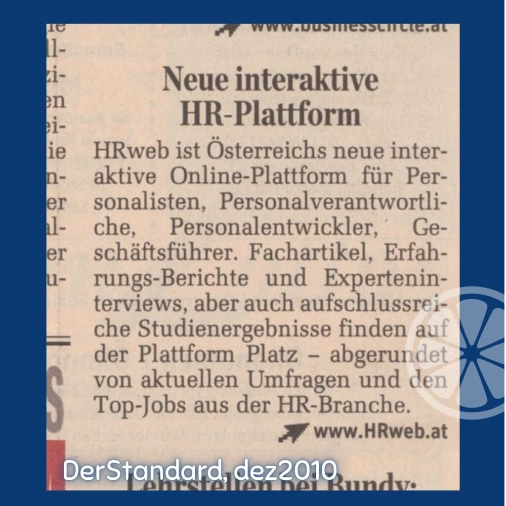 DerStandard im Dezember 2010: Print kündigt online-Medium an. Welch Freude!