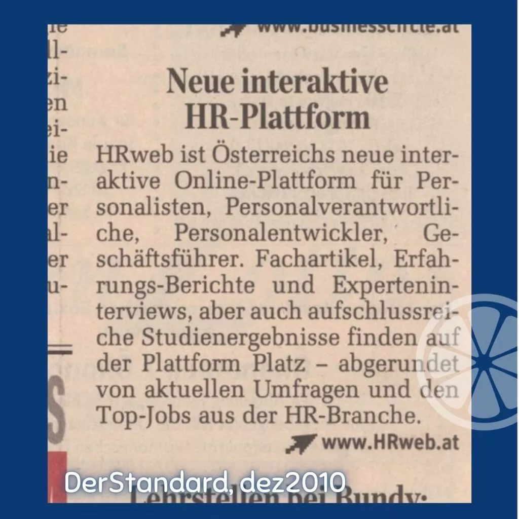 DerStandard im Dezember 2010: Print kündigt online-Medium an. Welch Freude!