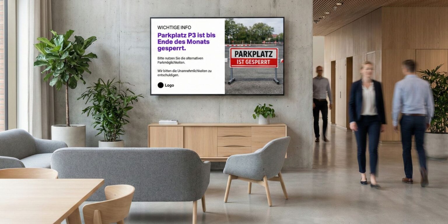 Infoscreen HR-Kommunikation, LobbySpace