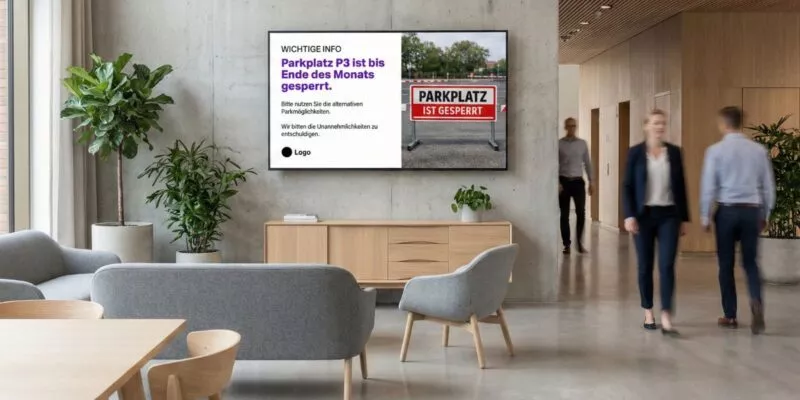 Infoscreen HR-Kommunikation, LobbySpace